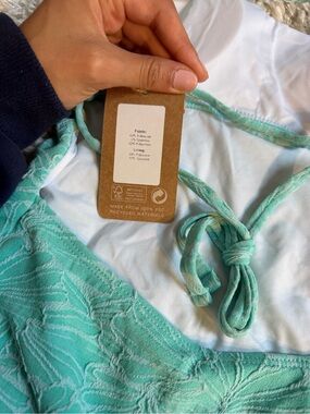 Textured One-Piece Swimsuit in Aqua Green